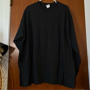 Bundle of 2 Jerzees 2XL Long Sleeve Black Tees